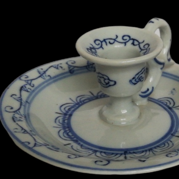 Vintage Ceramic Candle Stick Holders Set of Two - Picture 4 of 5